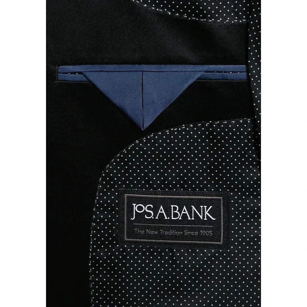 Jos‎ A. Bank Men's Paisley Formal Dinner Jacket Blazer 44L Blue Teal C060438